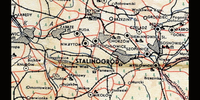 7 marca 1953 roku ukazał się dekret o o przemianowaniu miasta Katowice na miasto Stalinogród i województwa katowickiego na ....