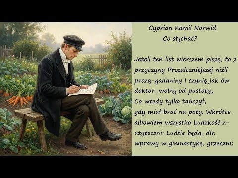 Co Słychać? Cyprian Kamil Norwid Poezje Wiersze | Poezja Dla Duszy