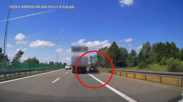 Trasa S7. Jechał pod prąd, poszukuje go policja