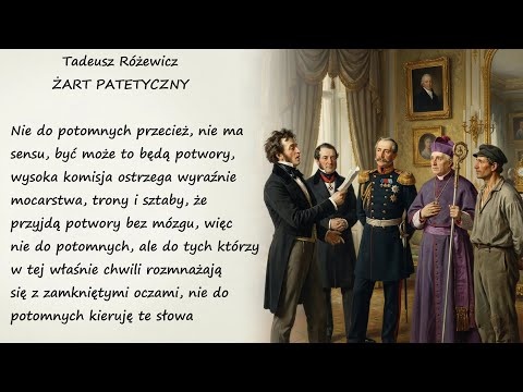 Żart Patetyczny Tadeusz Różewicz Poezje Wiersze | Poezja Dla Duszy
