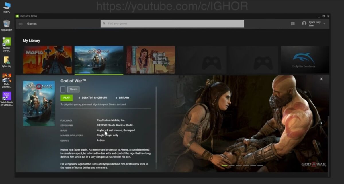 God of War, Final Fantasy 7 Remake, New Super Mario Bros. Gry z konkurencyjnych platform zaszyto w bazie GeForce NOW