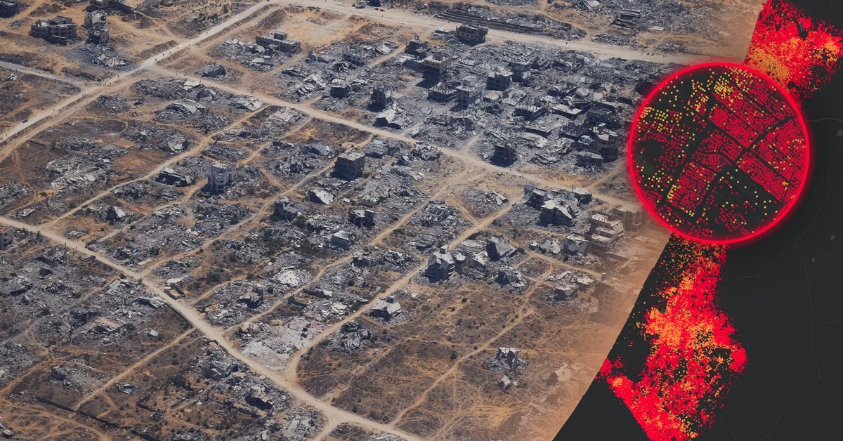 Strefa Gazy zrównana z ziemią. Mapa zniszczeń