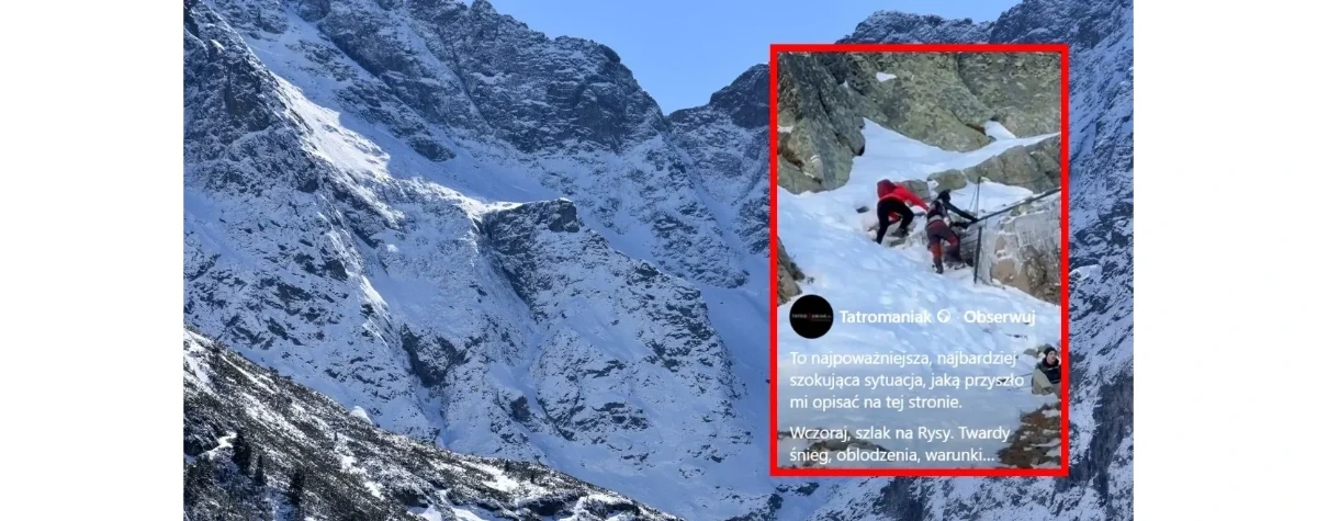 Chcieli wejść na Rysy z 9-miesięcznym dzieckiem. Niepokojące nagranie