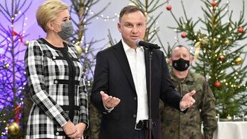 Granica z Białorusią. Prezydent spotkał się z żołnierzami i funkcjonariuszami SG
