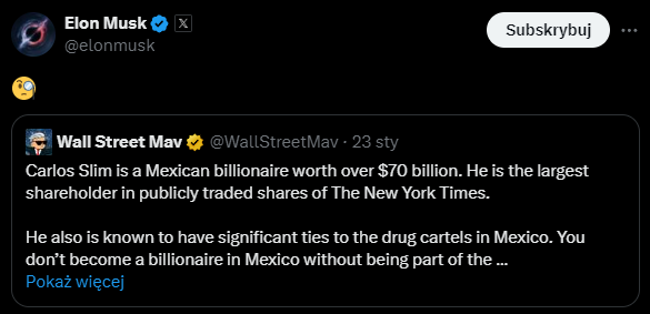 Meksykański miliarder zrywa umowę ze Starlink na 7 mld $ po insynuacjach Muska na jego temat