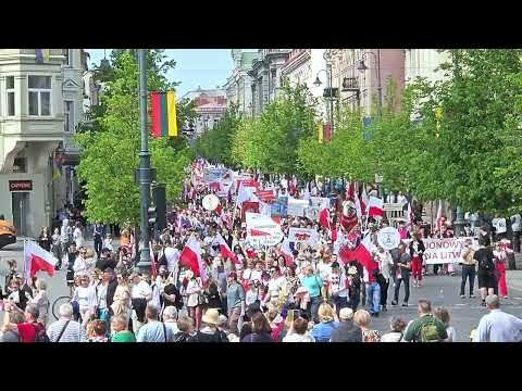 Parada polskości w Wilnie, 2024.05.04 (nie cały pochód) / Lietuvos lenkų eisena (ne pilnas video)
