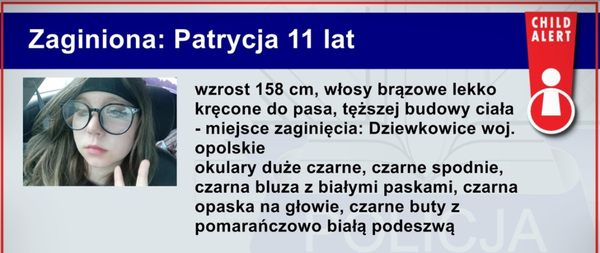 11-letnia Patrycja odnaleziona