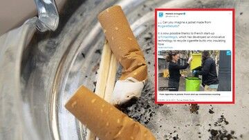 Francja. Z niedopałków papierosów szyją jesienne kurtki