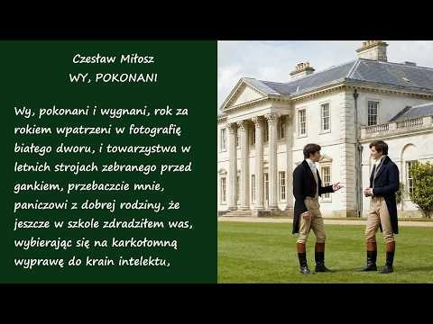 Wy Pokonani Czesław Miłosz Poezje Wiersze | Poezja Dla Duszy