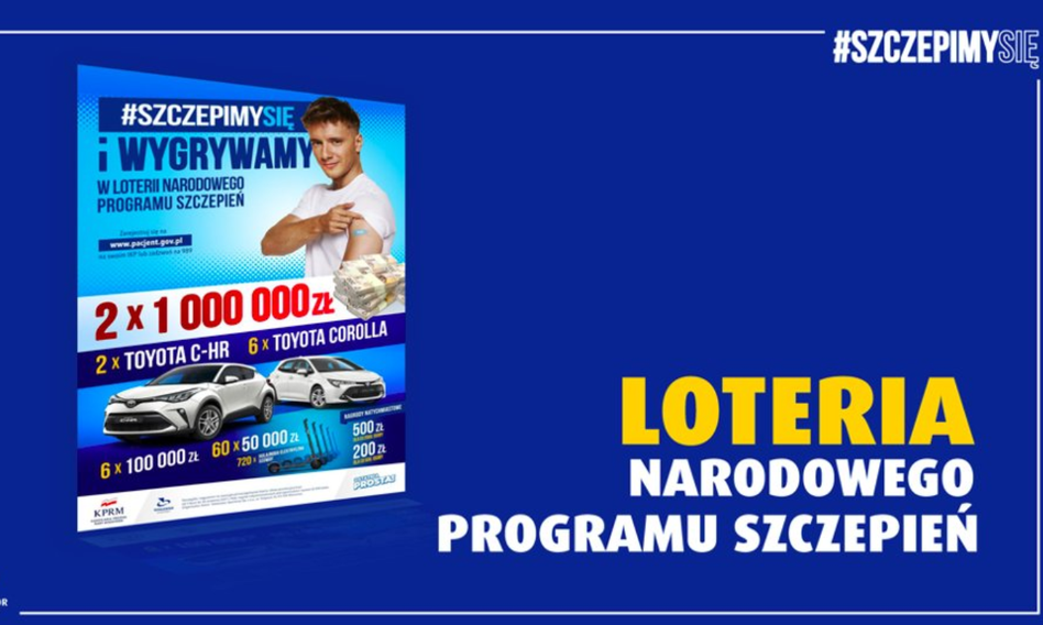 Rusza Loteria Narodowego Programu Szczepień. Do wygrania pieniądze, auta, hulajnogi