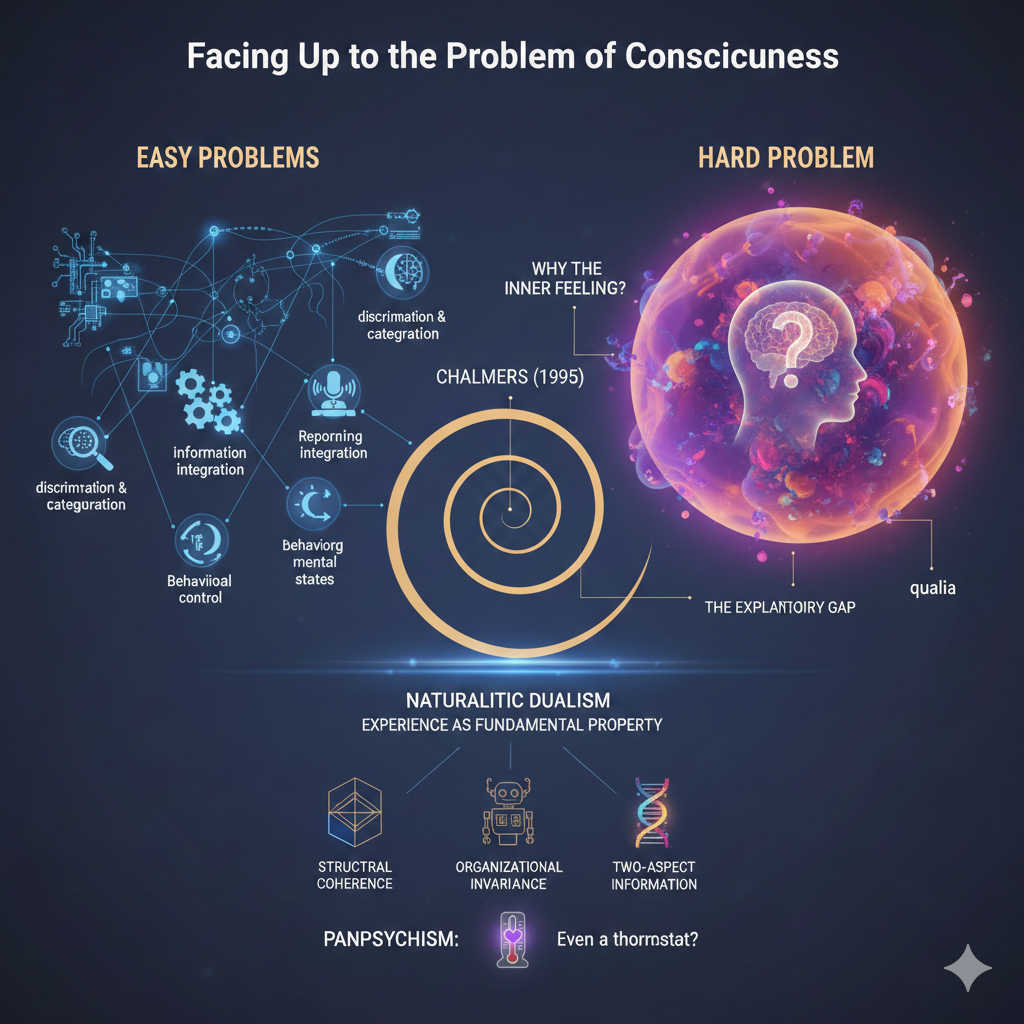 Streszczenie: "Facing Up to the Problem of Consciousness" (Chalmers, 1995)