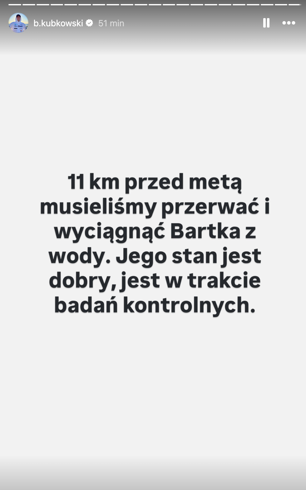 Dramat Bartłomieja Kubkowskiego – zabrakło 11 km. Wróci mocniejszy