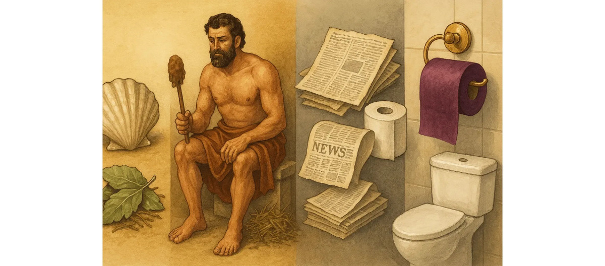 Krótka historia papieru toaletowego – od muszli i liści po luksusowy aksamit