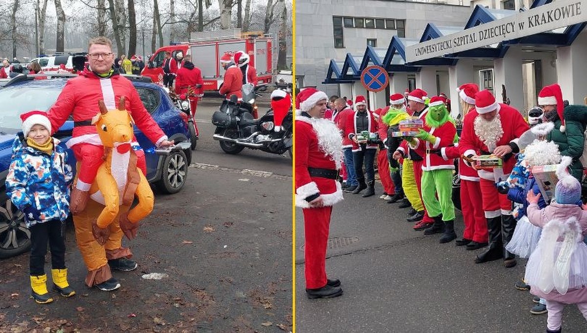MotoMikołaje dojechały do Uniwersyteckiego Szpitala Dziecięcego w Krakowie
