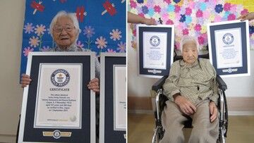 Japonia. Najstarsze na świecie bliźniaczki. 107-letnie siostry w Księdze Rekordów Guinnessa