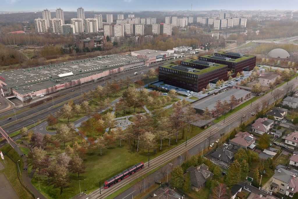 W Katowicach za 425 milionów budują potężny gmach prawa i sprawiedliwości. Przy głównej trasie widać już fundamenty