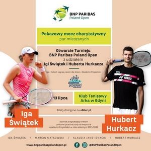 BNP Paribas Poland Open: Zaproszą Iga Świątek i Hubert Hurkacz