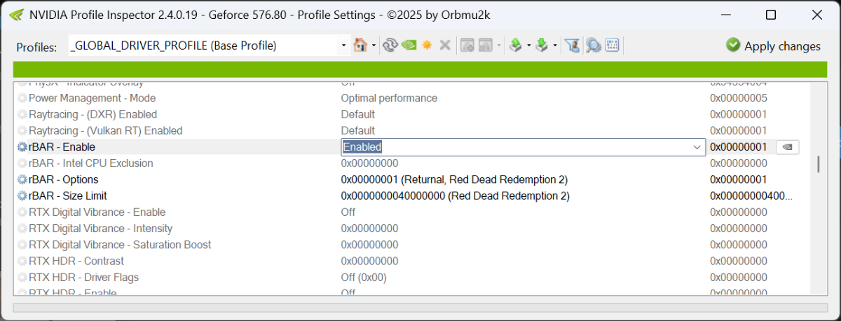 Sterowniki NVIDIA domyślnie mają wyłączony rBAR, ignorują ustawienia BIOS!