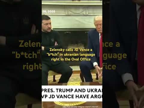 Zelensky calls JD Vance a "b*tch" right in the Oval Office.