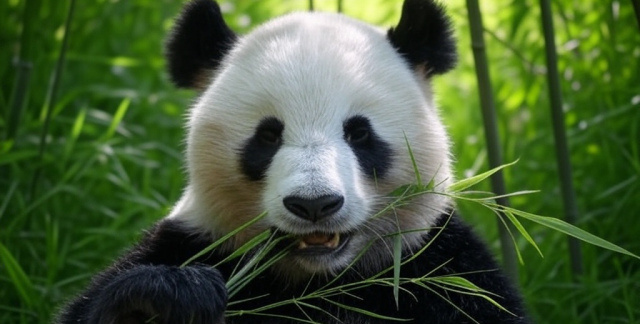 Bambus programuje genetycznie organizm pandy wielkiej