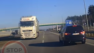 Mazowieckie. Mszczonowo. Kierowca tira jechał pod prąd na S8