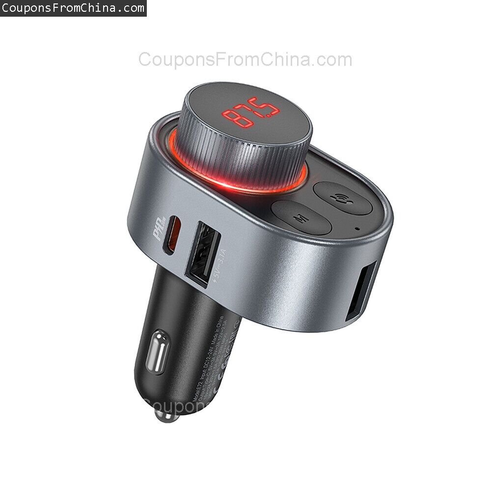 Hoco E72 PD 30W FM Transmitter Charger za $18.99