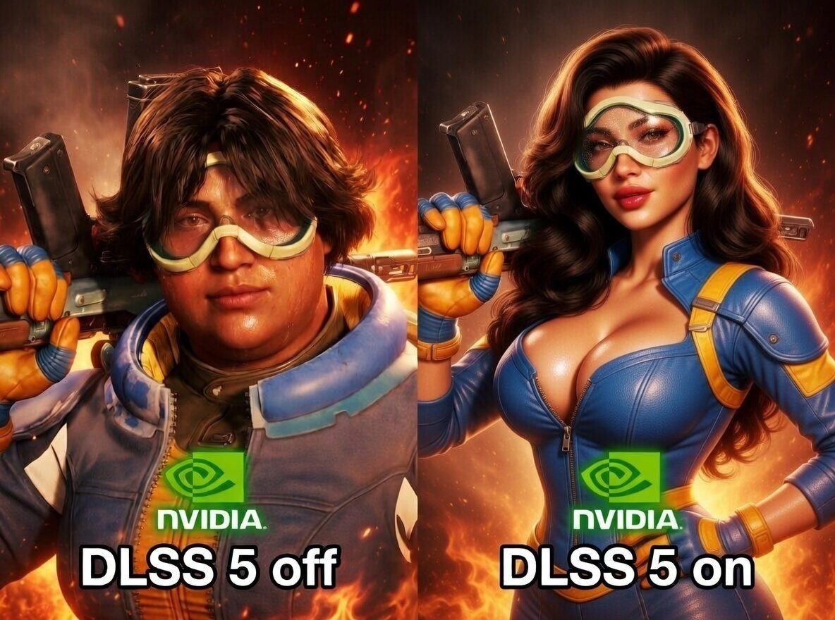 DLSS 5 od NVIDIA z miejsca stał się pośmiewiskiem. AI sprawia, że gry wyglądają gorzej