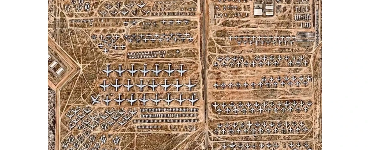 Największe cmentarzysko samolotów na świecie. Widać je nawet z kosmosu