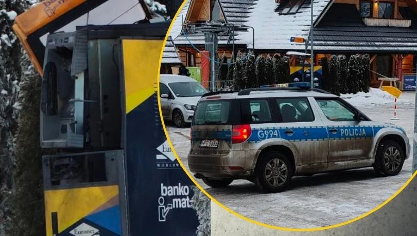 Nieznani sprawcy wysadzili bankomat w pobliżu kompleksu turystycznego pod Zakopanem