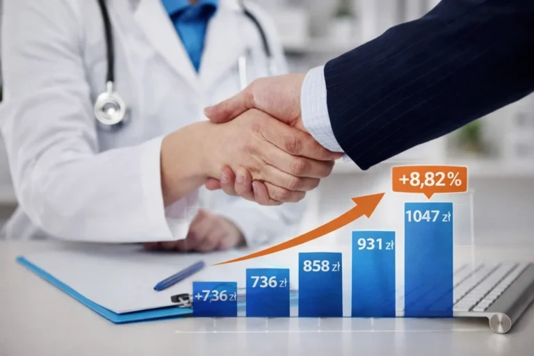 Podwyżki w ochronie zdrowia 2026. Pensje rosną o 8,82%