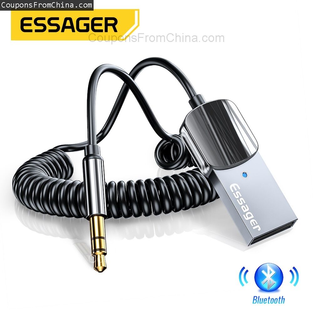 Essager Aux Bluetooth Adapter Dongle USB To 3.5mm za $4.92