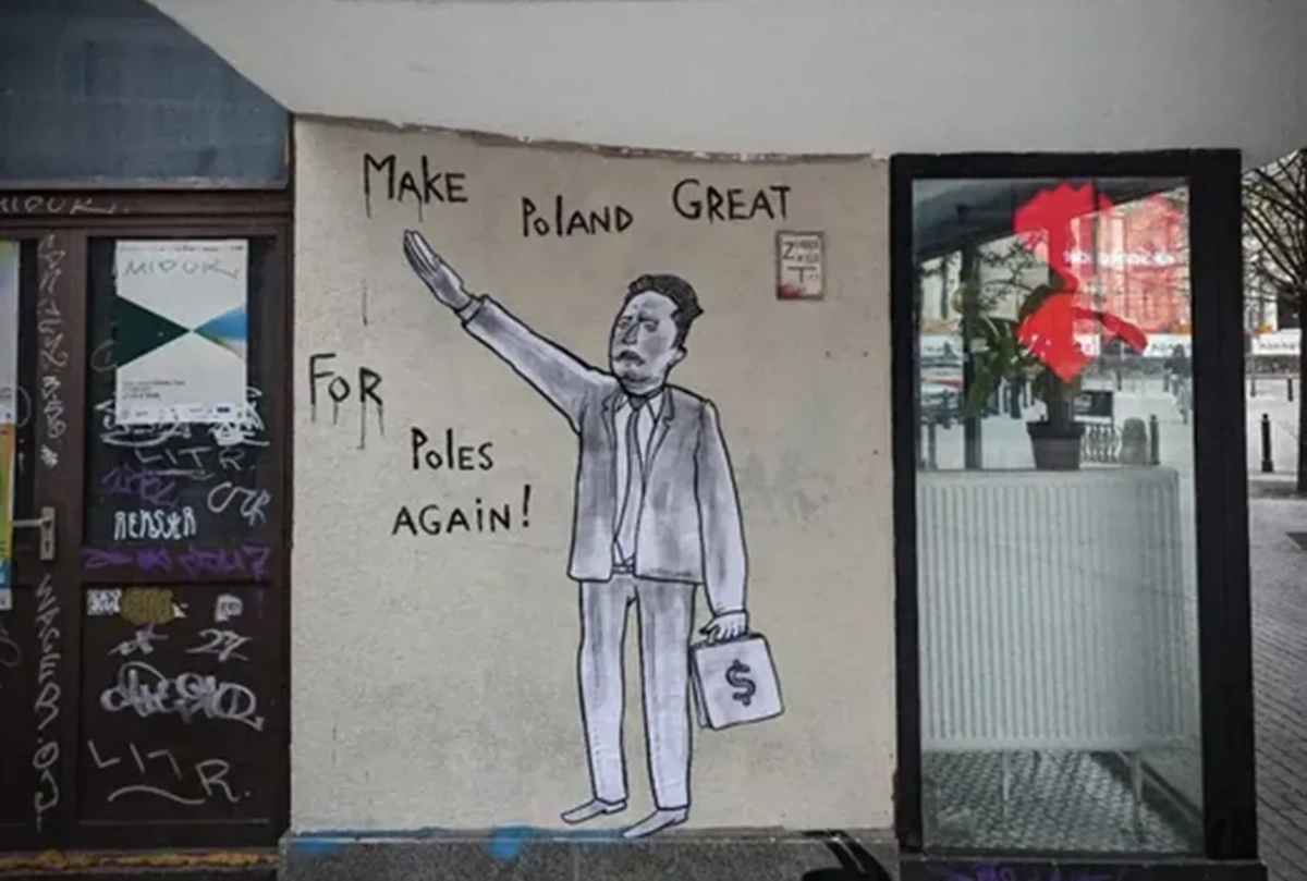 Białorusin, który namalował w Warszawie „zigųcego” Muska, usłyszał wyrok