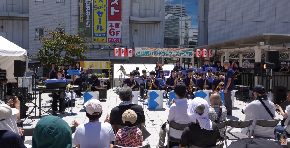 Mito Technical High School Jazz Band Club (Blue Beginners) - Mito Koumon Festival 2025 @ Mito Station North Exit Pedestrian Deck, 2025-08-02