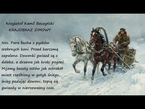 Krajobraz Zimowy Krzysztof Kamil Baczyński Poezje Wiersze