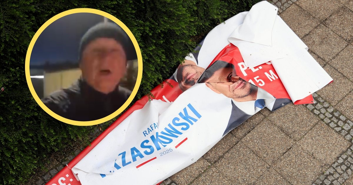 Zrywali banery przeciwników Karola Nawrockiego. Radny PiS się nie przyznaje