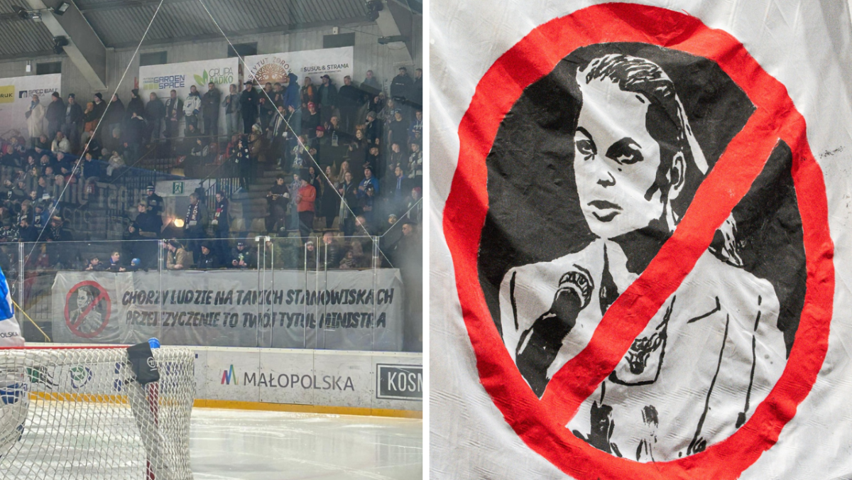 Kibice hokeja zaatakowali "Ministrę"