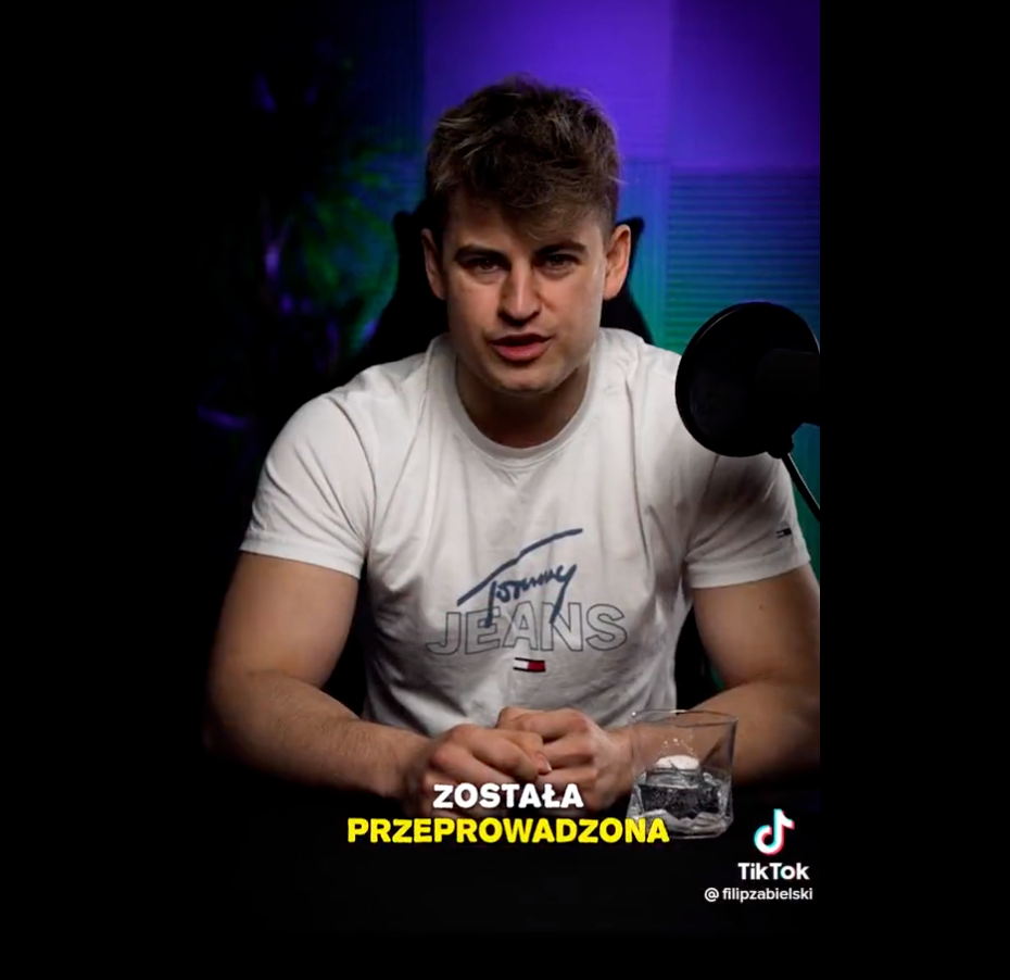 Tiktoker z 4,6 mln obserwujących zaczął wrzucać prorządowe materiały