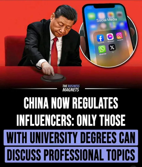Nowe prawo dotyczące influencerów w Chinach pozwoli tylko osobom z dyplomem omawiać wrażliwe tematy