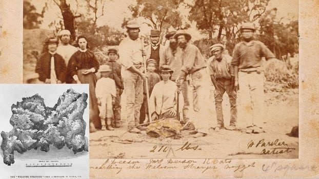 5 lutego 1869 znaleziono największy samorodek złota w historii, zwany Welcome Stranger » Historykon.pl