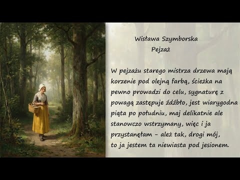 Pejzaż Wisława Szymborska Poezje Wiersze