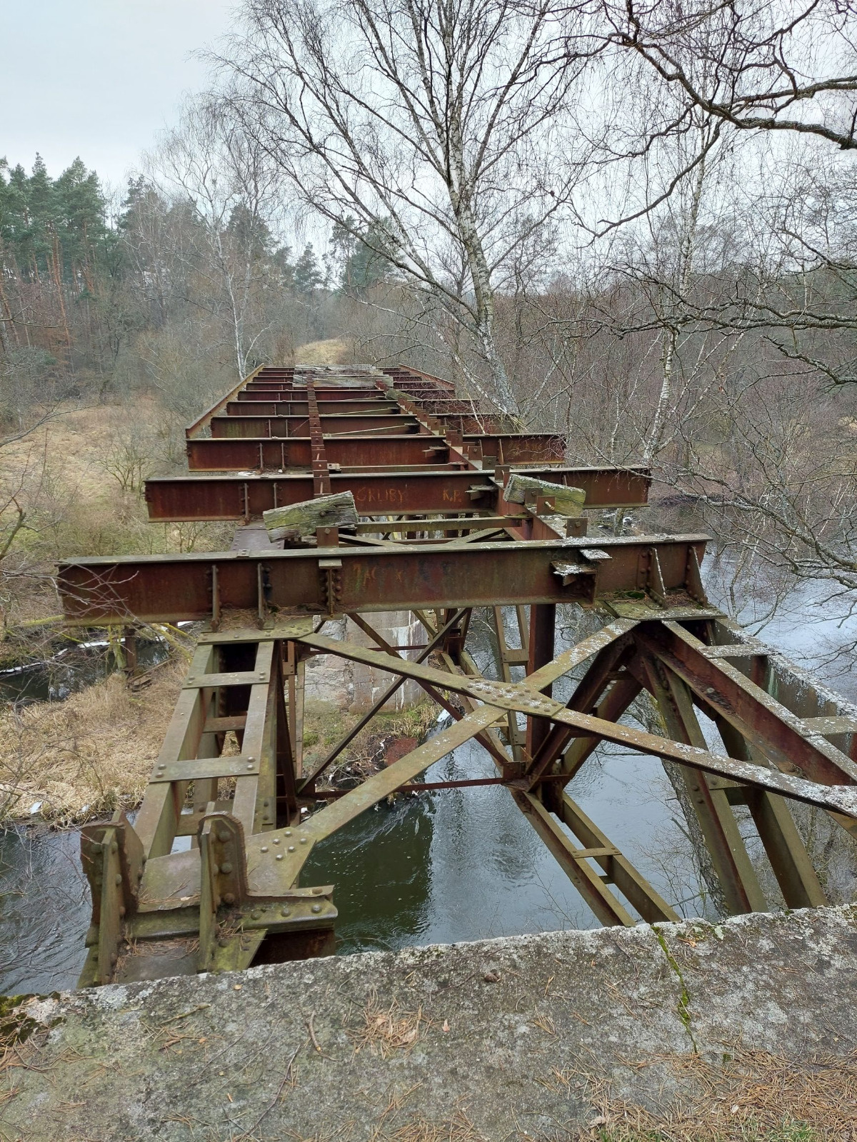 Płytnica - wysadzony most kolejowy nad Gwdą