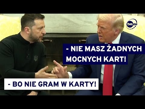 Trump i Vance wrzeszczą na Zełenskiego w Gabinecie Owalnym. Nie będzie umowy Ukrainy z USA @TVN24