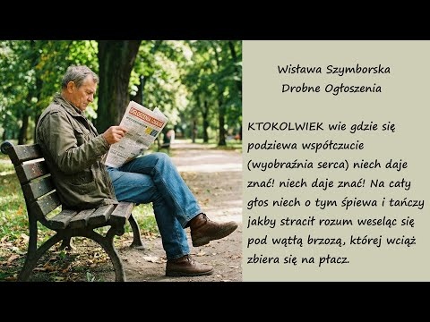 Drobne Ogłoszenia Wisława Szymborska Poezje Wiersze | Poezja Dla Duszy