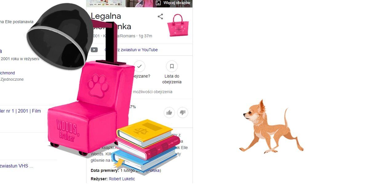Legalna blondynka pokoloruje Google na różowo