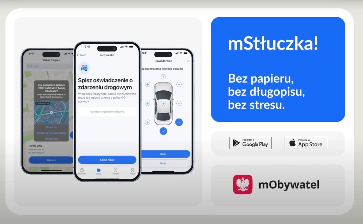 Nowa usługa dla kierowców w mObywatel - mStłuczka