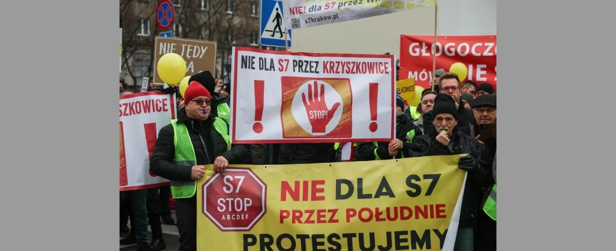 Zwrot w sprawie budowy trasy S7 Kraków - Myślenice. Wszystkie warianty do kosza