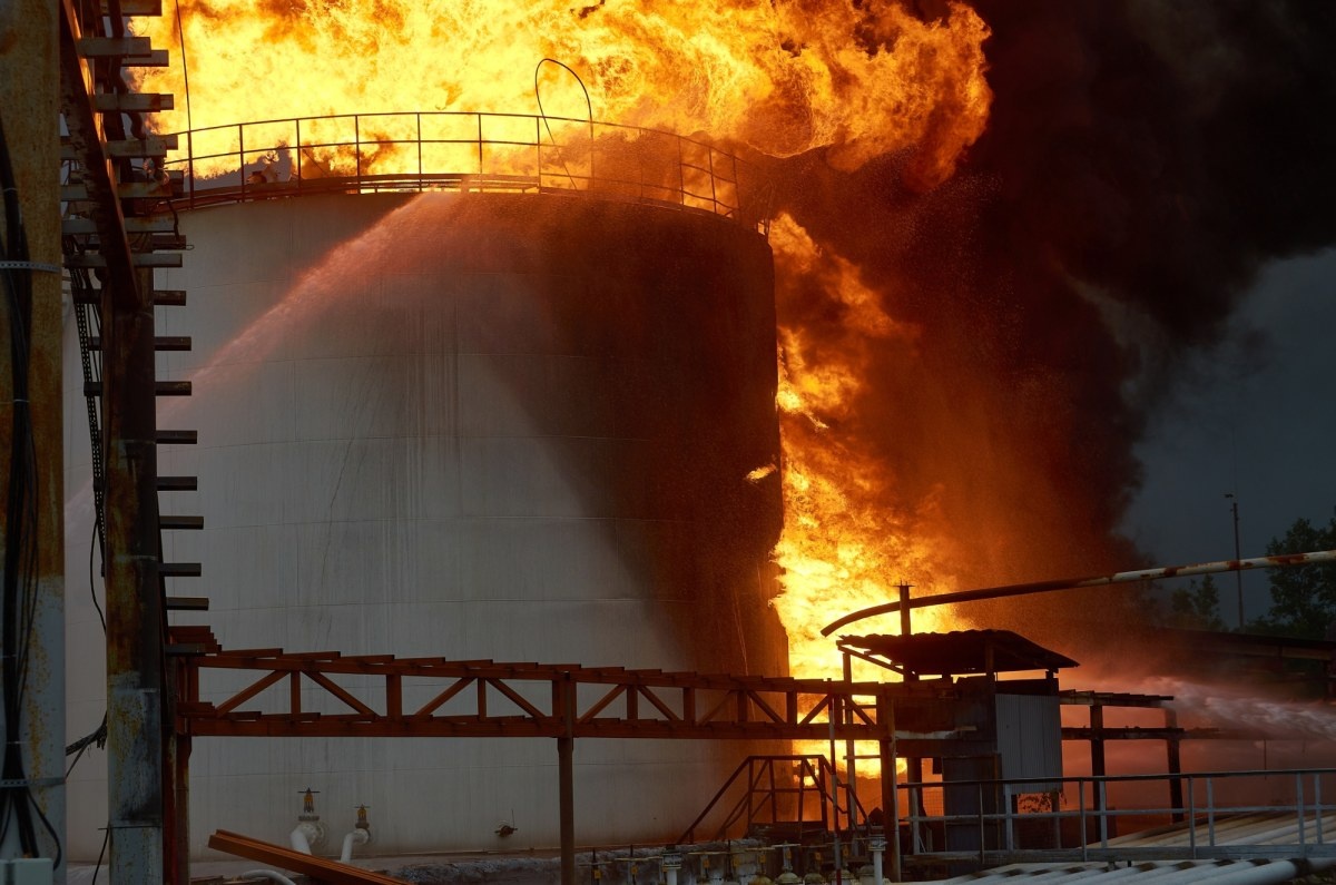 Celny atak w ważną, rosyjską bazę paliw