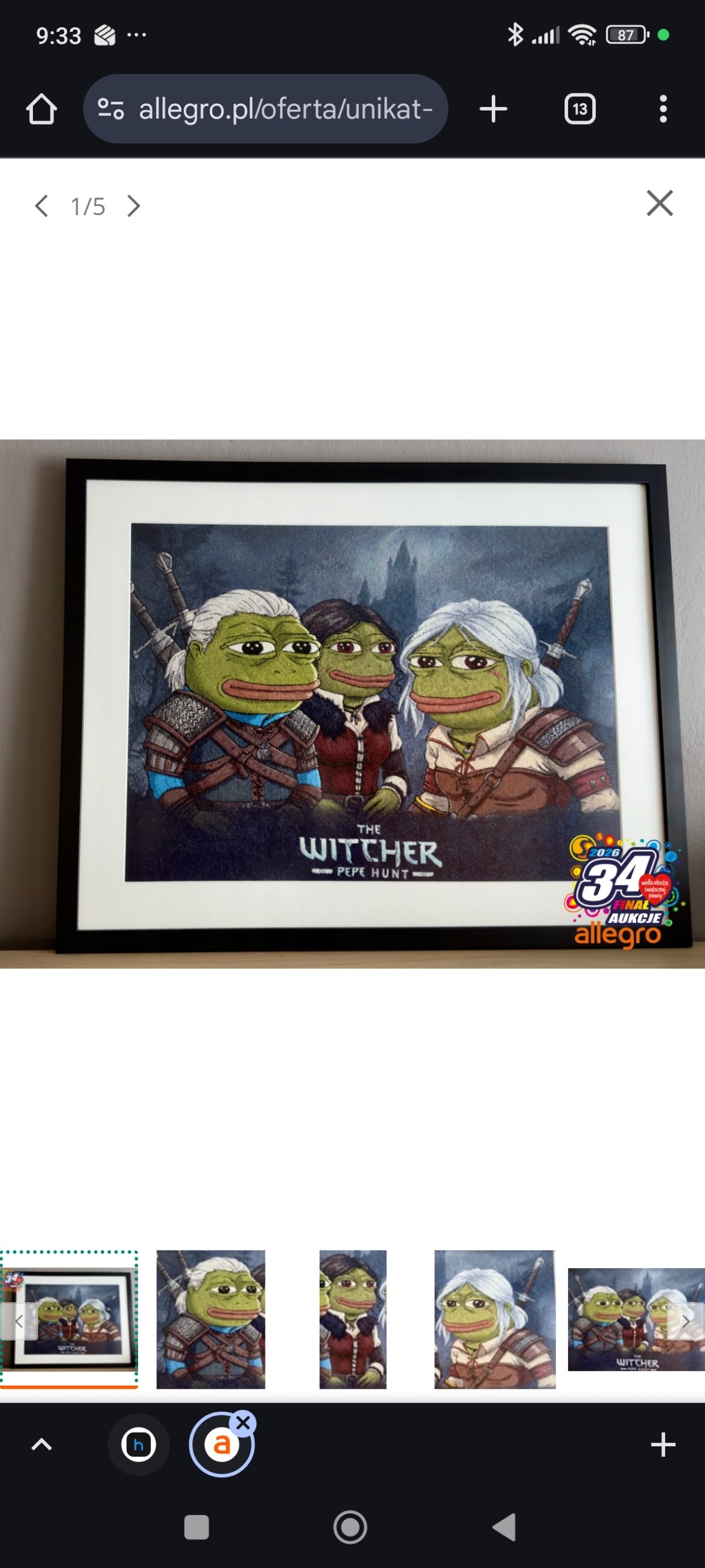 Arcy ciekawa aukcja na Wośp.