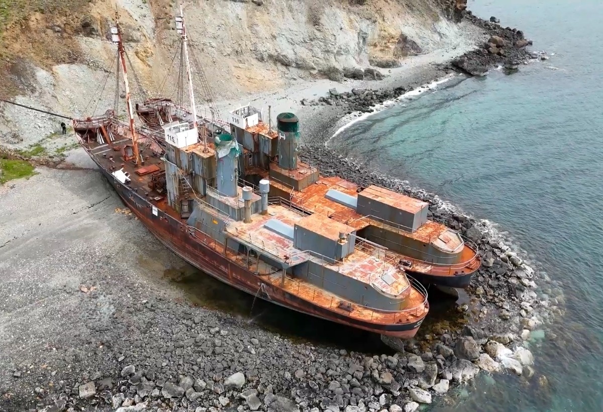 Ekolodzy zatopili te statki wielorybnicze… wchodzę na wrak