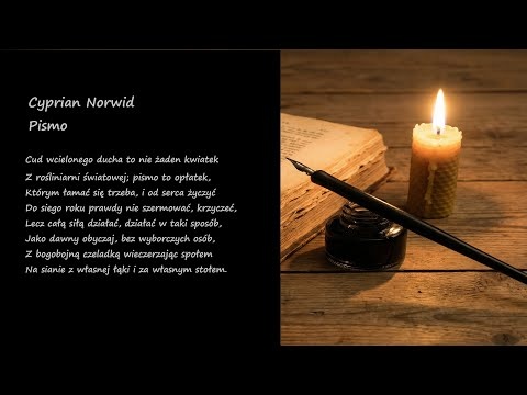 Pismo Cyprian Kamil Norwid Poezja Wiersz